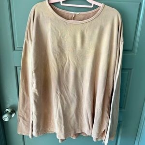 Easel Light Pink Long Sleeve Top